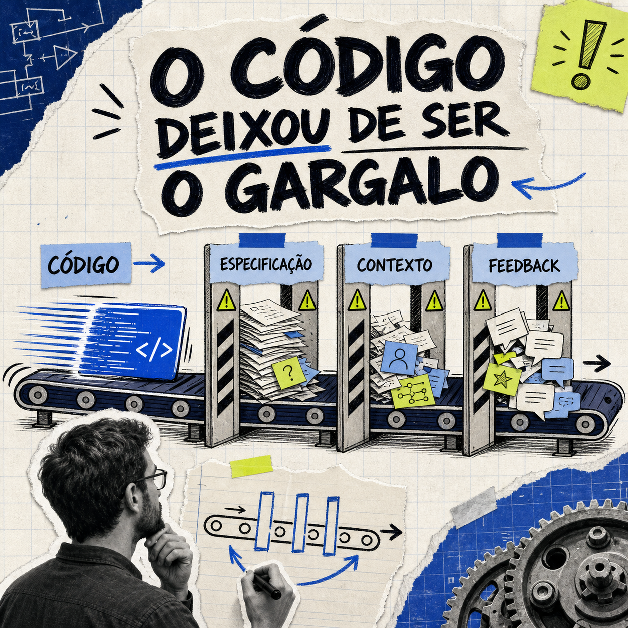 Código acelerado enquanto especificação, contexto e feedback se tornam os novos gargalos
